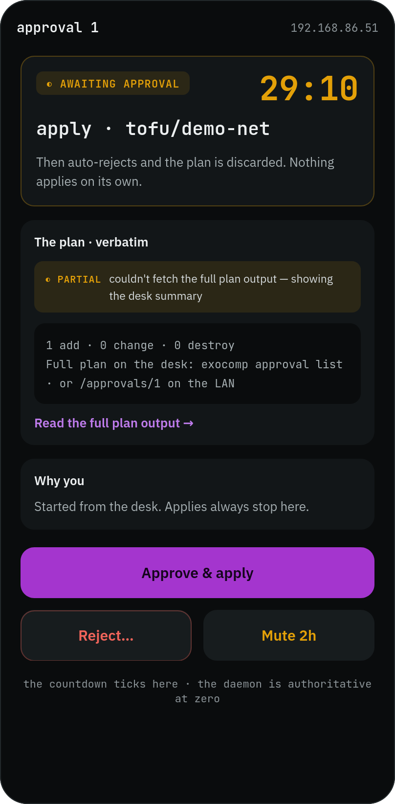 Mobile Approval